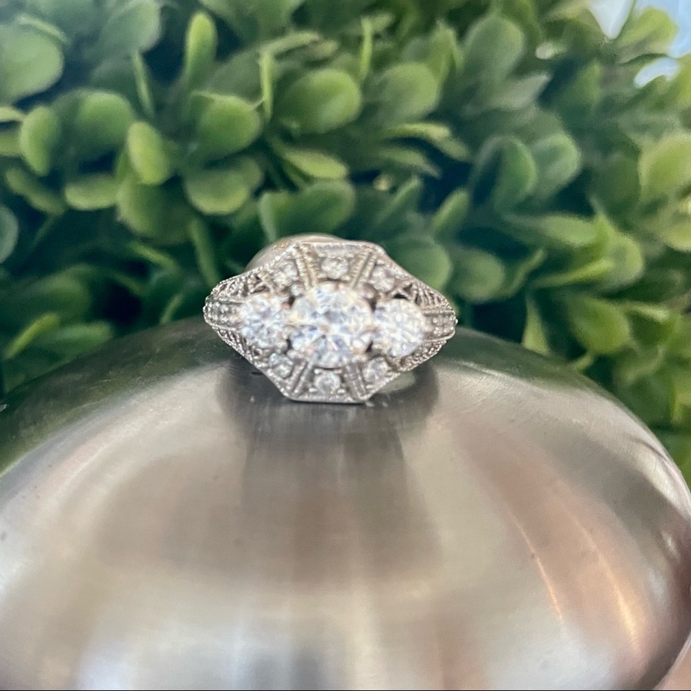 MEDA Sterling Silver CZ Ring